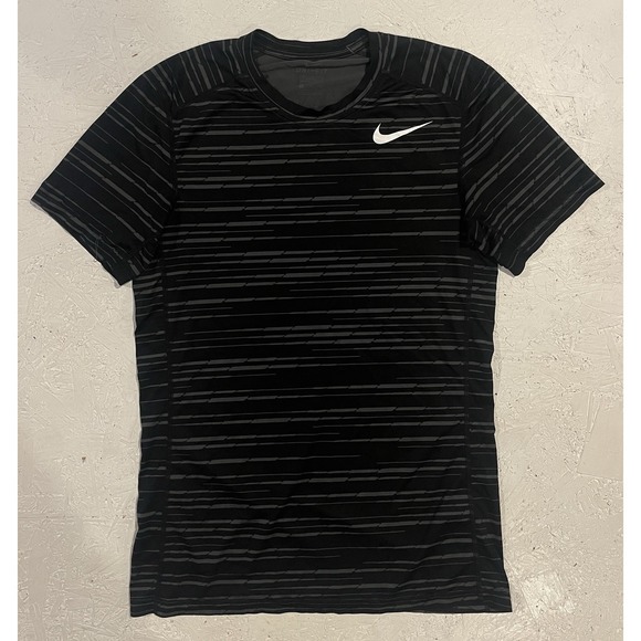 Nike Other - Men's Nike Dri-Fit Fitted Training Shirt Black Size Small 848061-038 Striped